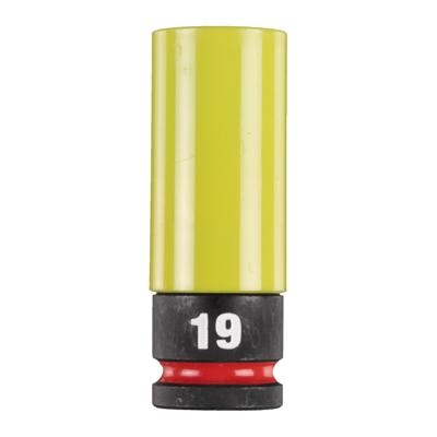 Milwaukee SHOCKWAVE 1/2 Slagmoerdop met sleeve HEX 19 mm - 4932493372