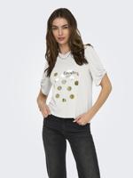 Only Onlfree Life S/s Create Top Box Jrs T-shirts Cloud Dancer Create