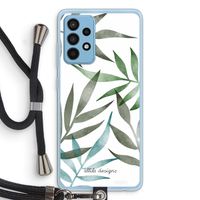 Tropical watercolor leaves: Samsung Galaxy A52 Transparant Hoesje met koord