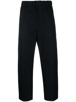 Jil Sander pantalon en coton à coupe fuselée - Bleu