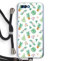 Ananas bladeren: Honor 10 Transparant Hoesje met koord