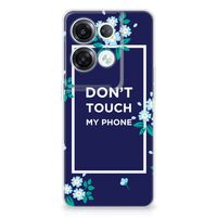 OPPO Reno8 Pro Silicone-hoesje Flowers Blue DTMP