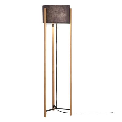 Fischer & Honsel SchemerlampShine-Wood met zwarte kap - 40516
