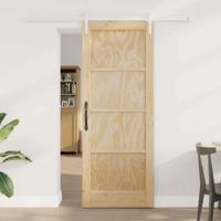 Schuifdeur met beslag 78x202 cm massief grenenhout