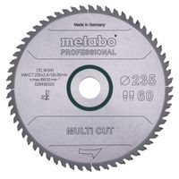 Metabo Accessoires Cirkelzaagblad | "Multi Cut Professional" | Ø235x30mm | Z60 FZ/TZ 15° - 628495000 - thumbnail