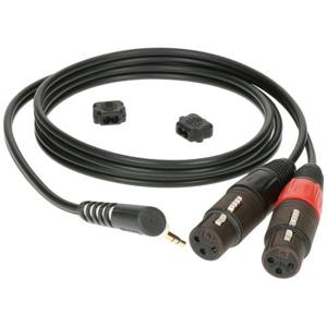 Klotz AY8A0100 verloopkabel 3.5 mm jack haaks - 2x XLR female 1 meter