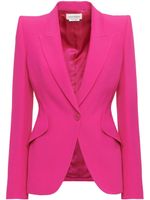 Alexander McQueen blazer à simple boutonnage - Rose