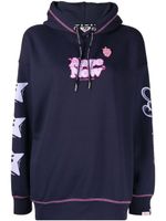 AAPE BY *A BATHING APE® hoodie à logo imprimé - Bleu - thumbnail