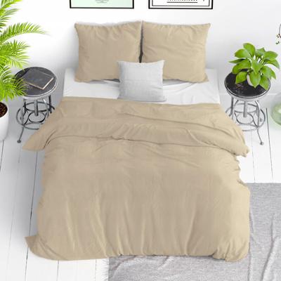 Dekbedovertrek Stone Washed Effen 200x200 Cm Zand Anti Allergie & Stevig Dreamhouse - Dekbed-Discounter.nl