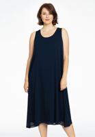Yoek Mouwloze jurk | Blauw | Maat 58/60