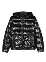 Herno Kids veste bomber brillante à capuche - Noir - thumbnail