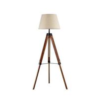 QUVIO Vloerlamp driepoot hout met beige kap - QUV5041L-WOOD - thumbnail