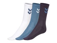 Hummel 3 paar sokken (36-40, Wit/blauw/zwart)
