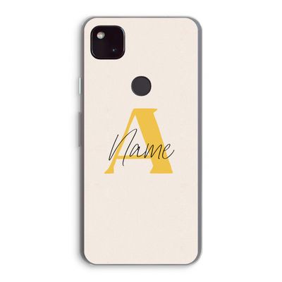 Amber Script: Google Pixel 4a 5G Transparant Hoesje