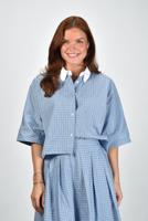 JOHNY blouse Berry blue check