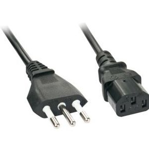 Lindy 30413 2m CEI 23-16 C13 coupler Zwart electriciteitssnoer