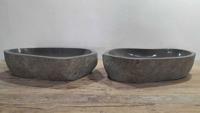 Wasbakken riviersteen set RXL250305AB, 65x42x15 cm