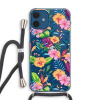 Tropisch 2: iPhone 12 mini Transparant Hoesje met koord