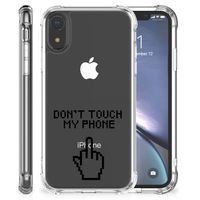 Apple iPhone Xr Anti Shock Case Finger Don't Touch My Phone - thumbnail