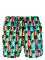 Nos Beachwear short de bain imprimé à lien de resserrage - Vert