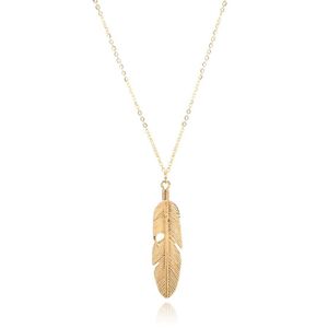 Hippe dames ketting Leaf Goudkleurig