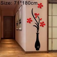 Creatieve vaas 3D acryl stereo muur stickers TV achtergrond muur corridor Home Decoratie grootte: 71x180x5cm