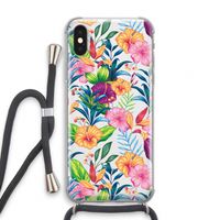 Tropisch 2: iPhone XS Transparant Hoesje met koord