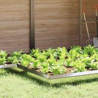 VidaXL Slakkenhekje zilver 13,5 x 13,5 x 25 cm gegalvaniseerd staal