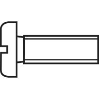 TOOLCRAFT 815586 Cilinderschroeven M3 16 mm Sleuf DIN 84 Staal Verzinkt 100 stuk(s)