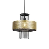 QAZQA Design hanglamp goud met zwart 40 cm - Tess