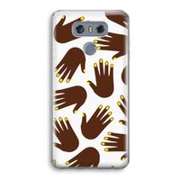 Hands dark: LG G6 Transparant Hoesje