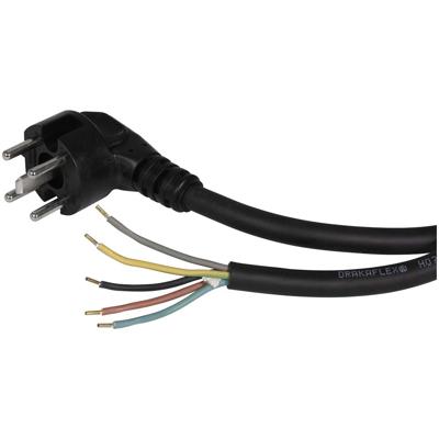 Scanpart oven aansluitkabel 5x1.50mm 2,0m + perilex Inbouw accessoire Zwart