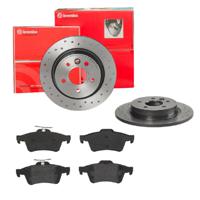 Remmenset, remschijf BREMBO, Remschijftype: Geperforeerd, Inbouwplaats: Achteras: , u.a. für Volvo - thumbnail