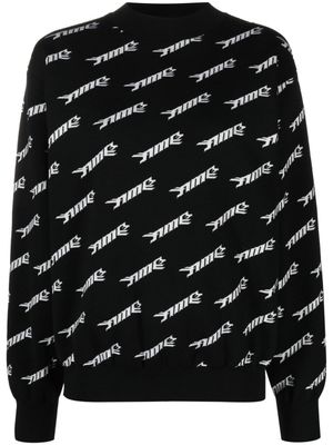 AMBUSH sweat en laine mélangée à logo imprimé - Noir