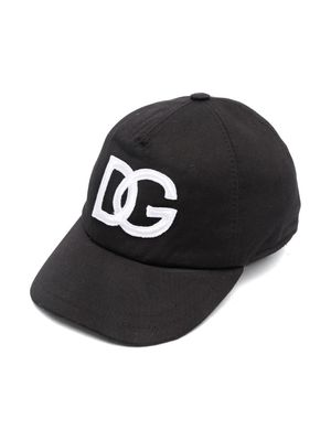 Dolce & Gabbana Kids casquette à logo brodé - Noir