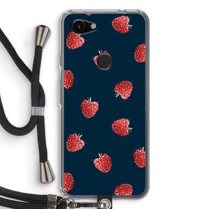 Framboosjes: Pixel 3a Transparant Hoesje met koord