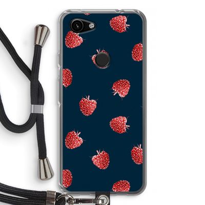 Framboosjes: Pixel 3a Transparant Hoesje met koord