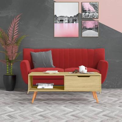Salontafel 100x49,5x43 cm bewerkt hout sonoma eikenkleurig