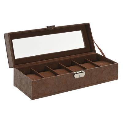 Juwelenkistje Home ESPRIT Bruin Polyurethaan Kristal Hout MDF 30 x 10 x 8 cm