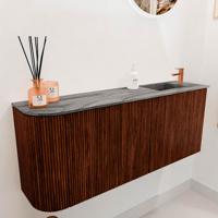 Toiletmeubel Mondiaz Joya Dlux | 101.6 cm | Meubelkleur Ruby | Faye wastafel Sombra Wasbak Rechts | 1 kraangat