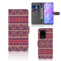 Samsung Galaxy S20 Ultra Telefoon Hoesje Aztec Paars - thumbnail