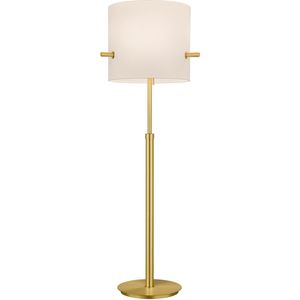 LED Vloerlamp - Vloerverlichting - Trion Coleno - E27 Fitting - Rond - Mat Goud - Aluminium