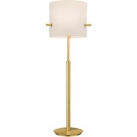 LED Vloerlamp - Vloerverlichting - Trion Coleno - E27 Fitting - Rond - Mat Goud - Aluminium