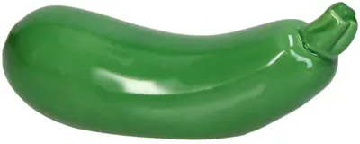 Kersten ornament aardewerk courgette 16.5x5.5x6.5cm groen