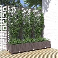 VidaXL Plantenbak met trellis bruin 120x40x121,5 cm pp