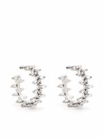 AREA boucles d'oreilles à ornements en cristal - Argent