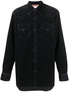 Acne Studios chemise en jean à boutonnière - Noir