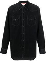 Acne Studios chemise en jean à boutonnière - Noir - thumbnail