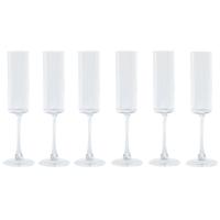 Vlak glas voor champagne en cava Home ESPRIT Transparant Kristal 160 ml (6 Stuks) - thumbnail