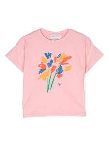 Bobo Choses t-shirt en coton biologique à fleurs - Rose